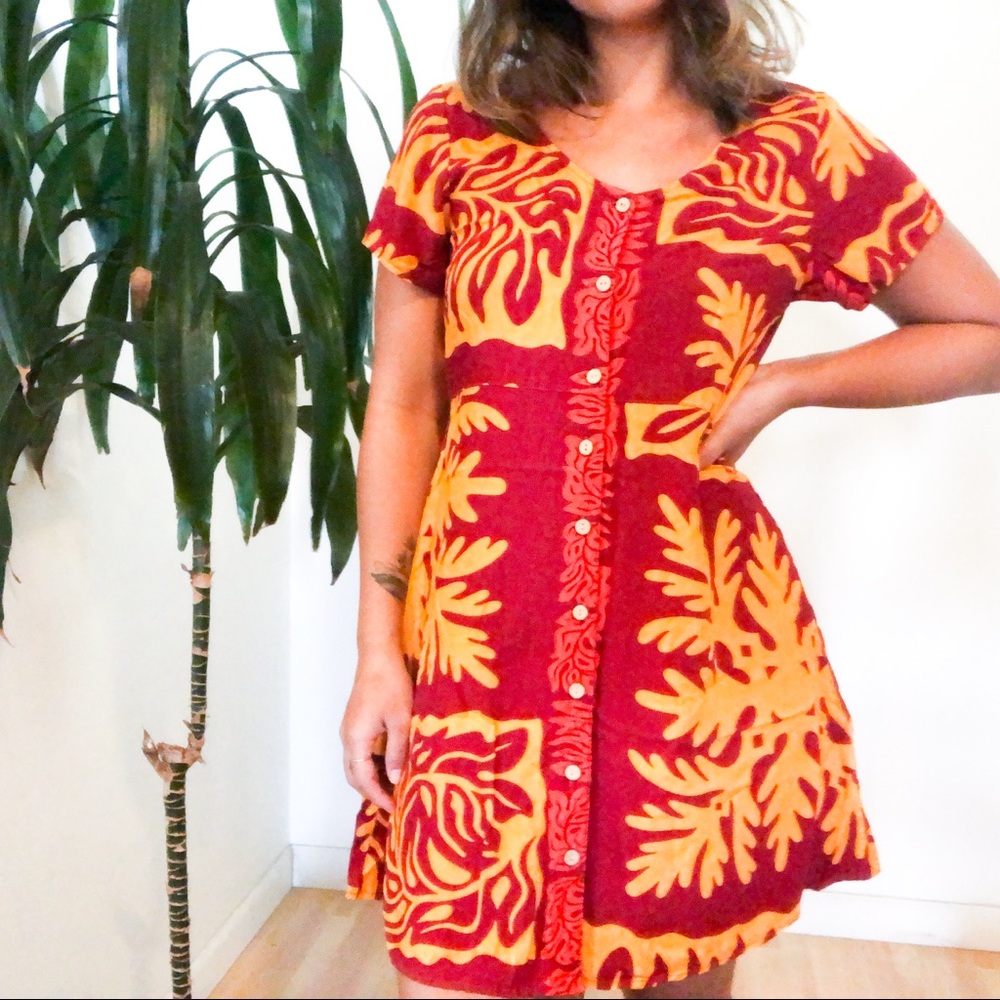 Manuhealii Quilted Button-Down Dress